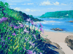 Scattered Flowers at Mill Bay Beach.   Paintings by Colin Carruthers. Oil on canvas.