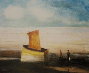Waiting for the Tide.   Paintings by David Brayne. Acrylic & pigment on paper.