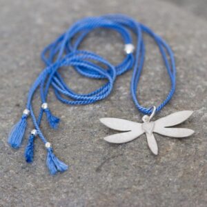 Dragonfly Heart Silk.   Jewellery by Uncategorised. Silver.