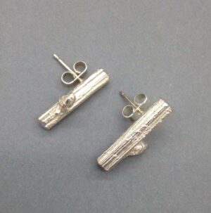 Bud studs (10).   Jewellery by Holly Belsher. Silver.