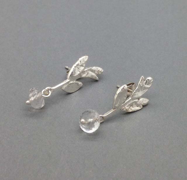 Leaf with ametrine. Jewellery by Holly Belsher. Silver & amatrine. Leaf with ametrine. Jewellery by Holly Belsher. Silver & amatrine.