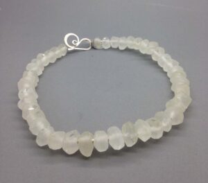 Tiny Bead & White Glass Choker 52.   Jewellery by Uncategorised. Silver & seaglass.