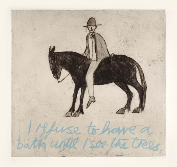 I Refuse to Have a Bath Until I See the Trees. Birds & Animals Figurative Prints by Kate Boxer. Drypoint & pastel. I Refuse to Have a Bath Until I See the Trees. Birds & Animals Figurative Prints by Kate Boxer. Drypoint & pastel.