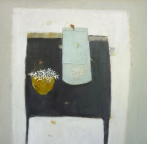 Table Top With Japanese Pot.   Paintings by Marilyn Browning. Oil on canvas.