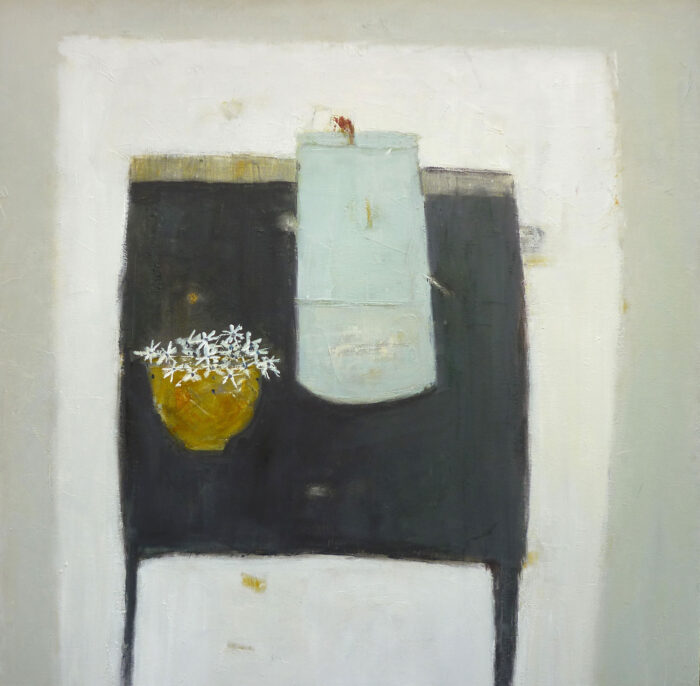 Table Top With Japanese Pot.   Paintings by Marilyn Browning. Oil on canvas.