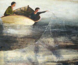 Wide Net II.   Paintings by David Brayne. Acrylic & pigment on canvas.