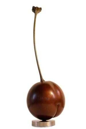 A Certain Leaning.   Sculpture by Mark Hall. Bronze.