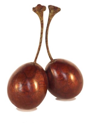 Me Plums.   Sculpture by Mark Hall. Bronze.