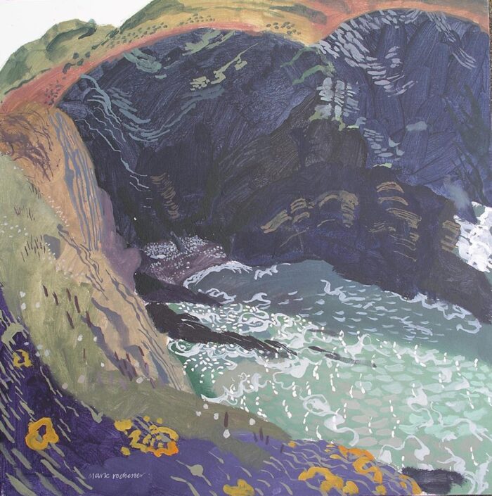 Above the Cove.   Paintings by Mark Rochester. Acrylic.