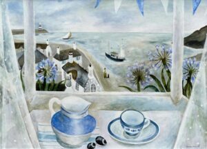 Waiting for the Catch.   Prints by Sarah Bowman. Digital archive print.