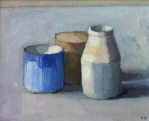 Small Group II.   Paintings by Sarah Spackman. Oil on linen.
