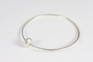 Silver Orb Bangle.   Jewellery by Yume Martin. Silver.