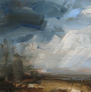 Looking West, Cornish Sky.   Paintings by Louise Balaam. Oil on board.