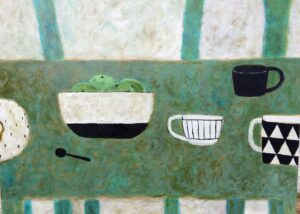 Apple Bowl.   Paintings by Sarah Bowman. Oil on canvas.