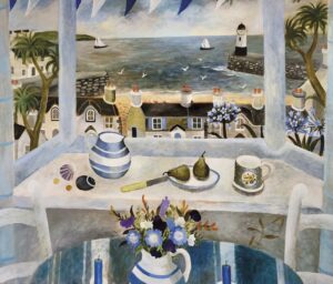 Bright Summer's Day.   Paintings by Sarah Bowman. Oil on board.