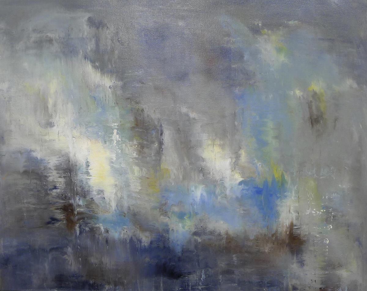 Reflections in the River Dart.   Paintings by James Tatum. Oil & acrylic on canvas.