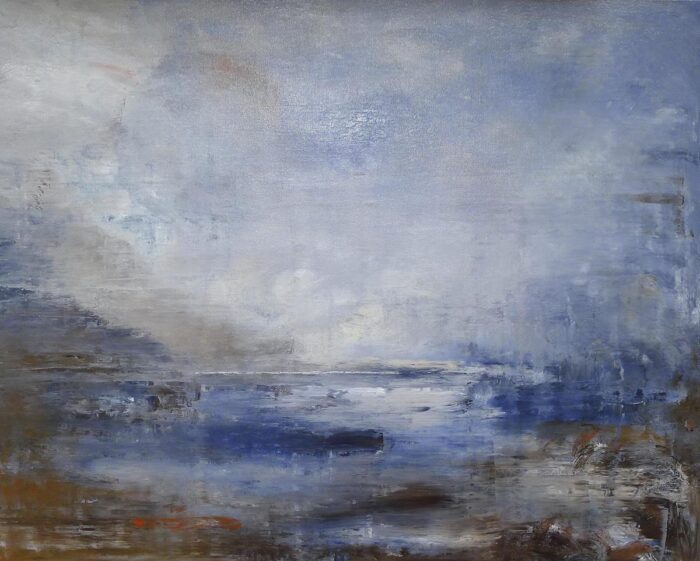 River Exe Estuary from Starcross.   Paintings by James Tatum. Oil & acrylic on canvas.