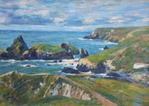 Kynance Cove.   Paintings by Michael Bowman. Oil on board.
