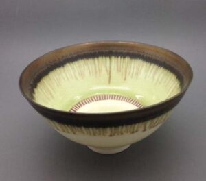 Small Ash Glaze Bowl (PW39).   Ceramics by Peter Wills. Porcelain.