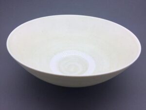 Small Ash Glaze Bowl (PW39).   Ceramics by Peter Wills. Porcelain.