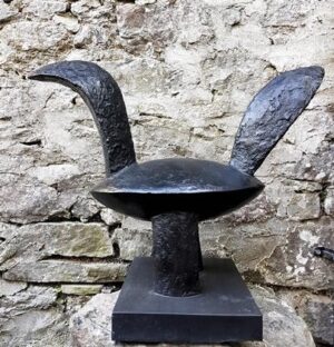 Plump Bird.   Sculpture by Breon O'Casey. Bronze.