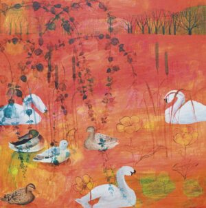 Cascading Bramble.   Paintings by Uncategorised. Acrylic on canvas.