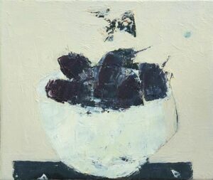 Plums.   Paintings by Marilyn Browning. Oil on canvas.