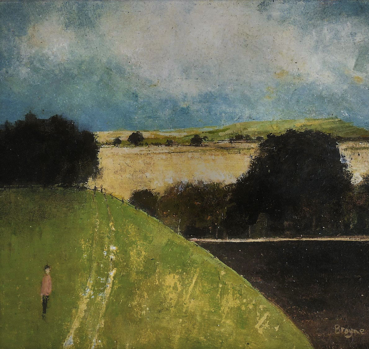 Hilly Field.   Paintings by David Brayne. Acrylic & pigment on paper.