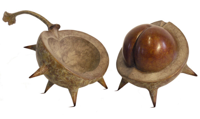 Second Skin.   Sculpture by Mark Hall. Bronze.