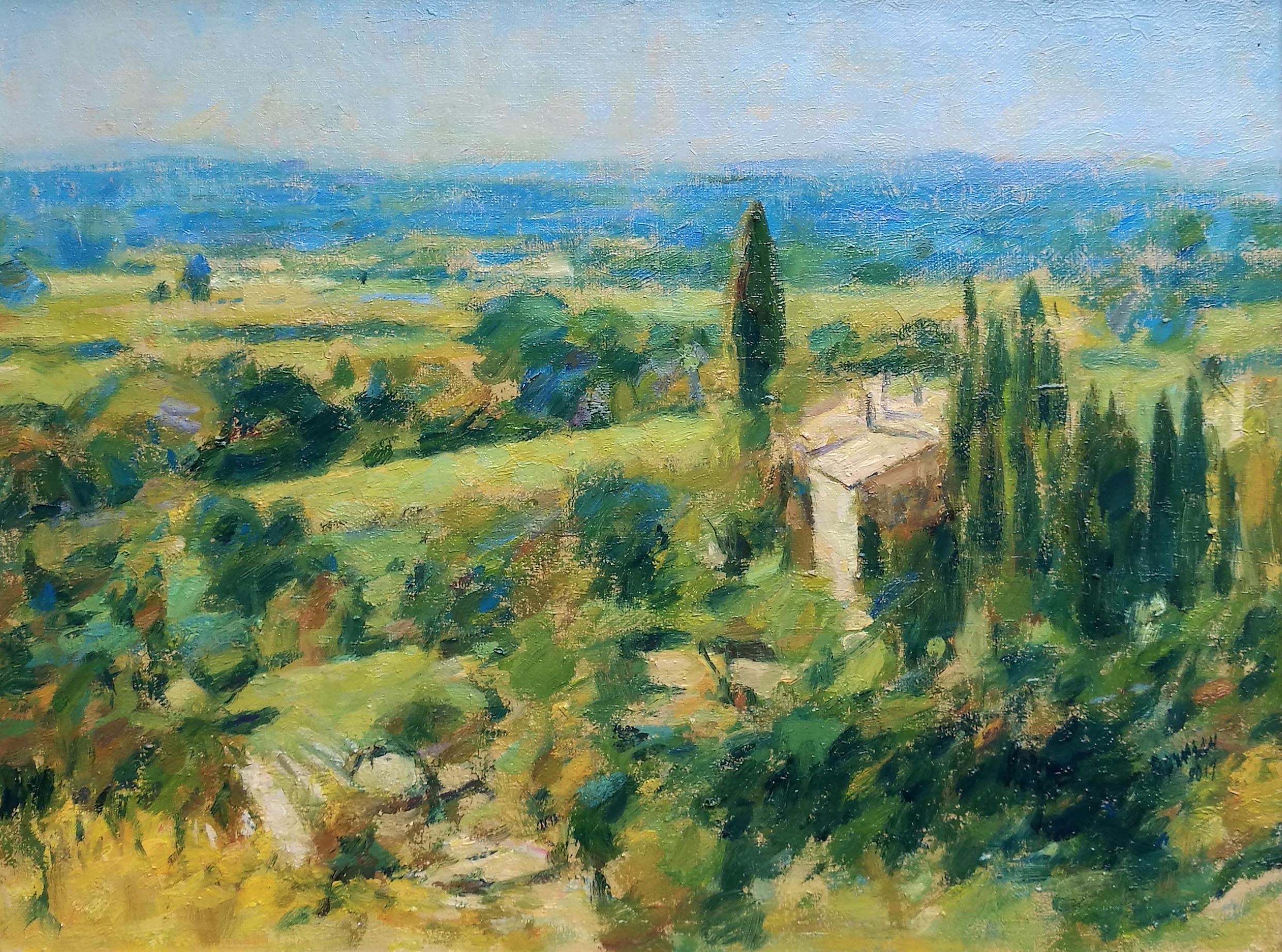 Provencal Farmhouse, Luberon.   Paintings by Michael Bowman. Oil on canvas.