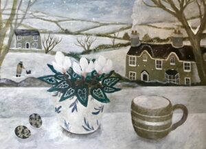 First Fall.   Paintings by Sarah Bowman. Oil on board.