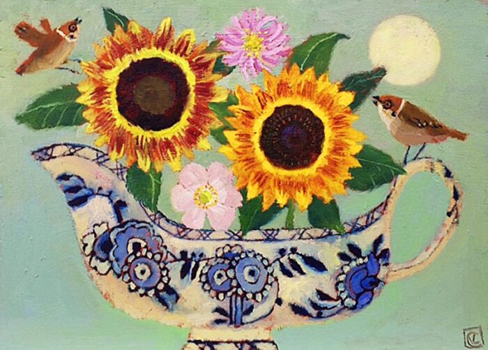 Harvest Moon.   Paintings by Vanessa Cooper. Oil on board.