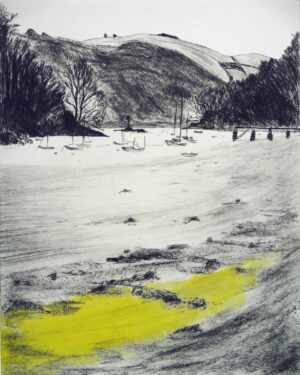 Typhoons over Dartmoor.   Prints by Susan Deakin. Drypoint.
