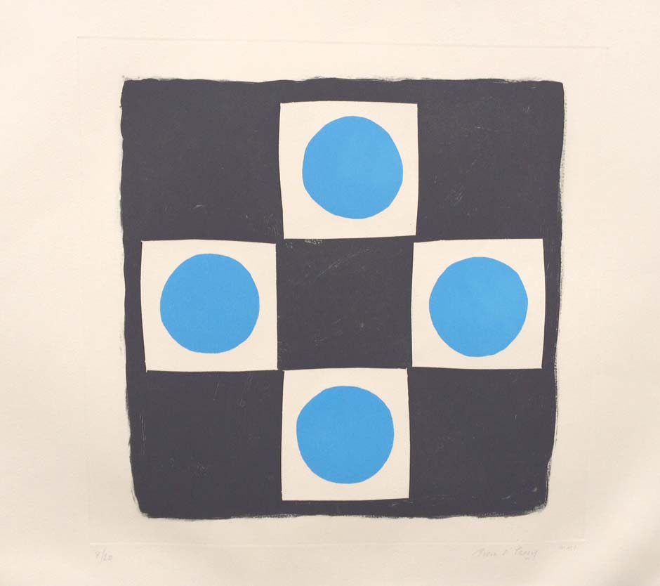 Bird in Grey.   Prints by Breon O'Casey. Carborundum.