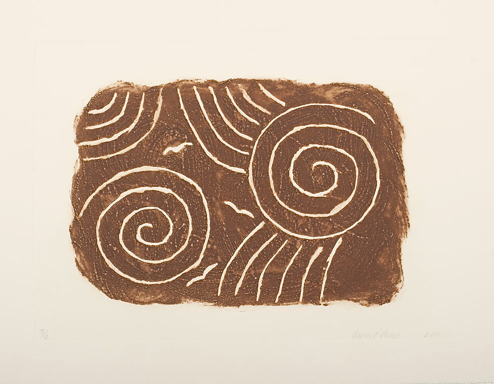 Bird in Grey.   Prints by Breon O'Casey. Carborundum.