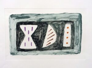 Bird in Grey.   Prints by Breon O'Casey. Carborundum.