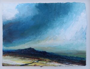 On Bagtor Down.   Paintings by David Morgan. Oil on board.