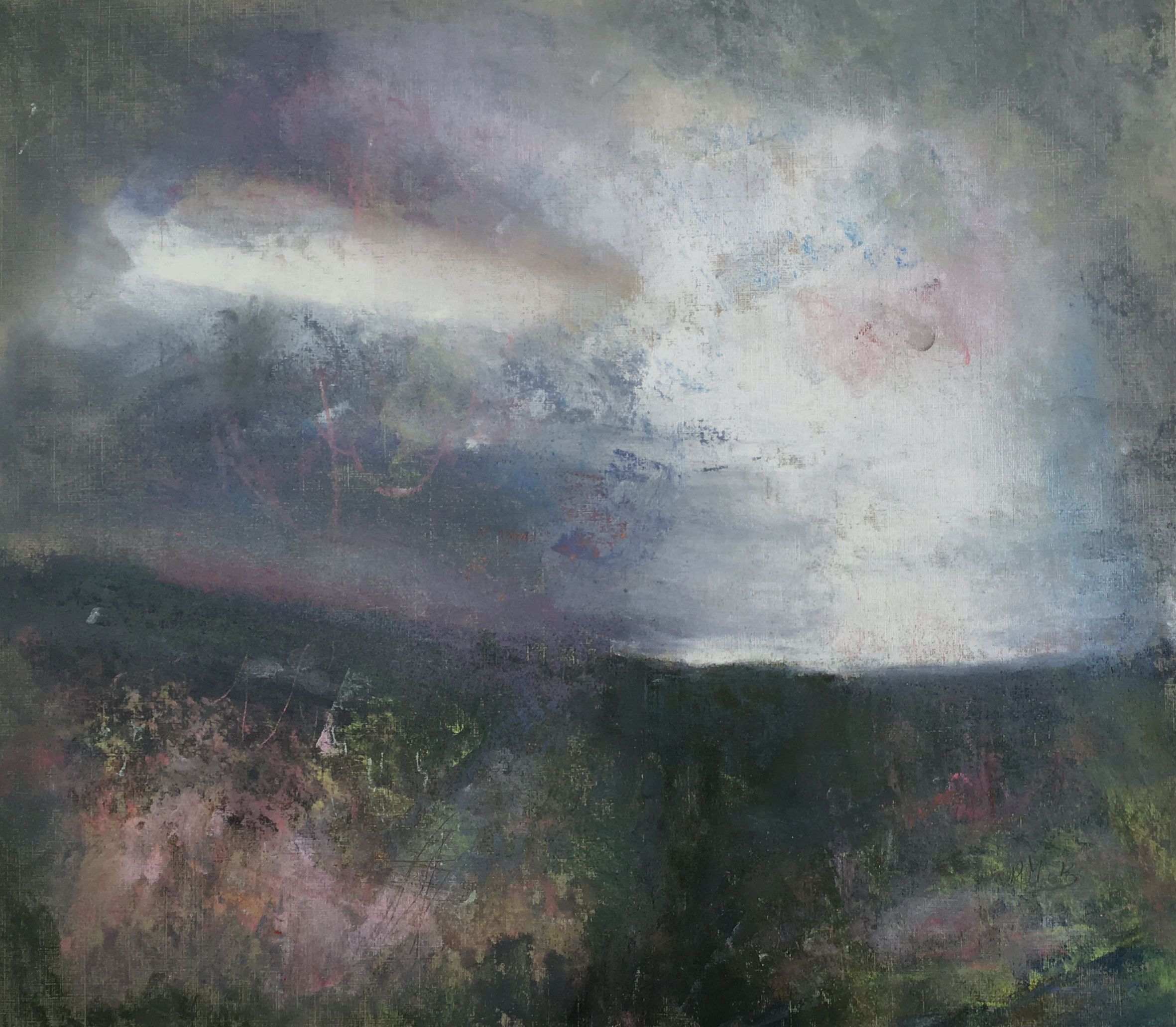Storm Over the Moor.   Paintings by Wendy McBride. Pastel.