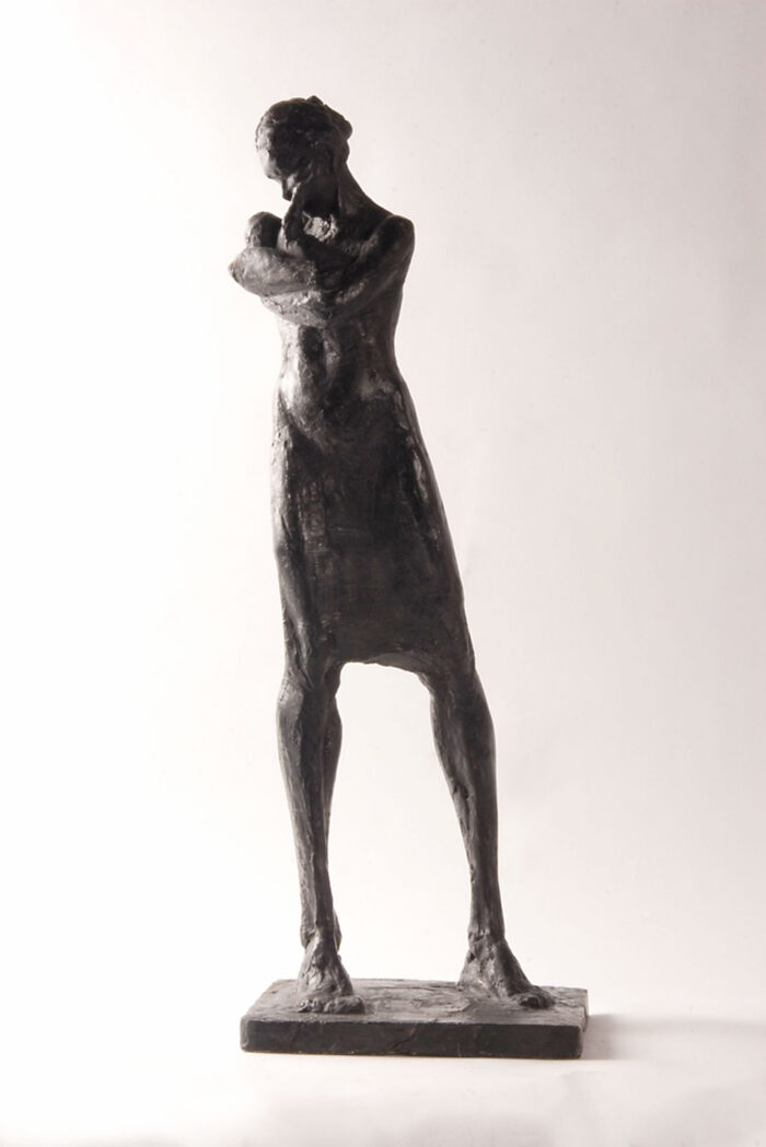 Focus Shift.   Sculpture by Arabella Brooke. Bronze.