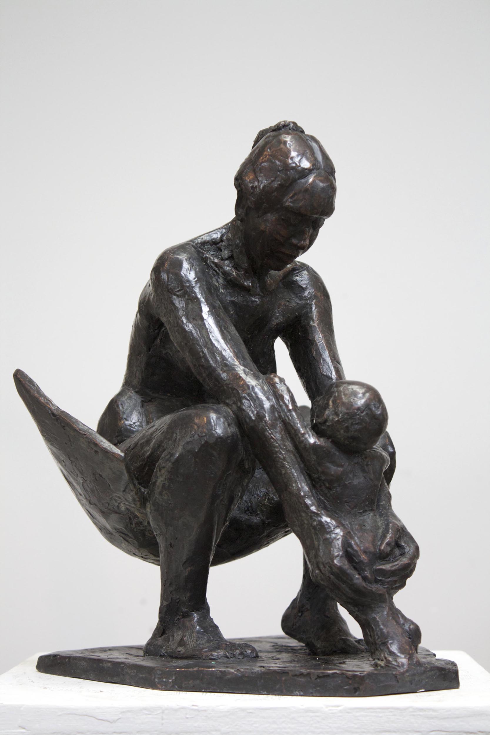 Port in a Storm.   Sculpture by Arabella Brooke. Bronze.