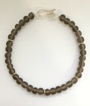 Seaglass necklace (68).   Jewellery by Uncategorised. Silver & seaglass.