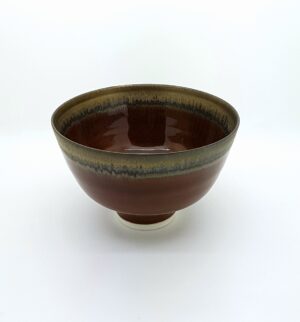 Small Bronze & Porcelain Bowl (50).   Ceramics by Peter Wills. Porcelain.
