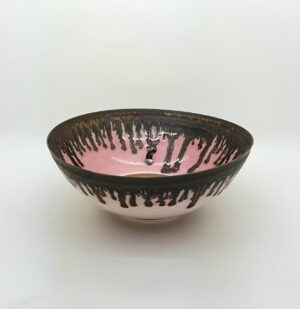 Bronze & porcelain bowl (64).   Ceramics by Peter Wills. Porcelain.