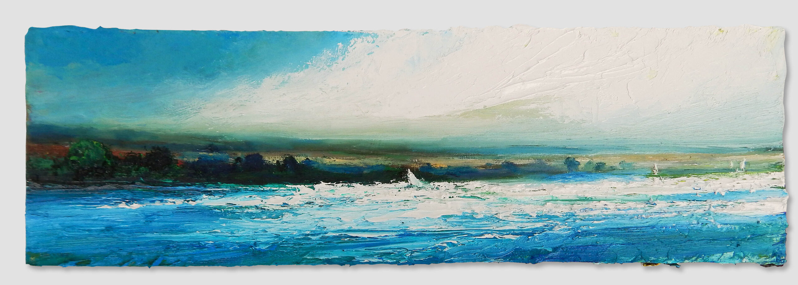 Afternoon Sailing.   Paintings by David Morgan. Oil on board.