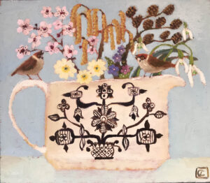 Spring Calling.   Paintings by Vanessa Cooper. Oil on board.