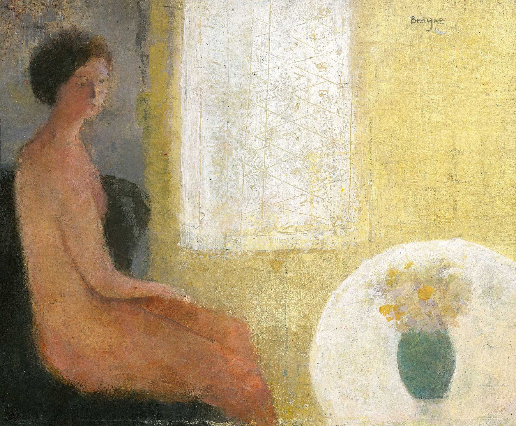 Yellow Room.   Paintings by David Brayne. Acrylic & pigment on paper.