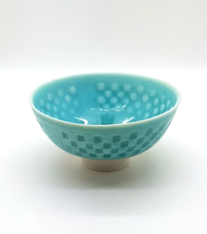 Small Turquoise Bowl (105).   Ceramics by Peter Wills. Porcelain.