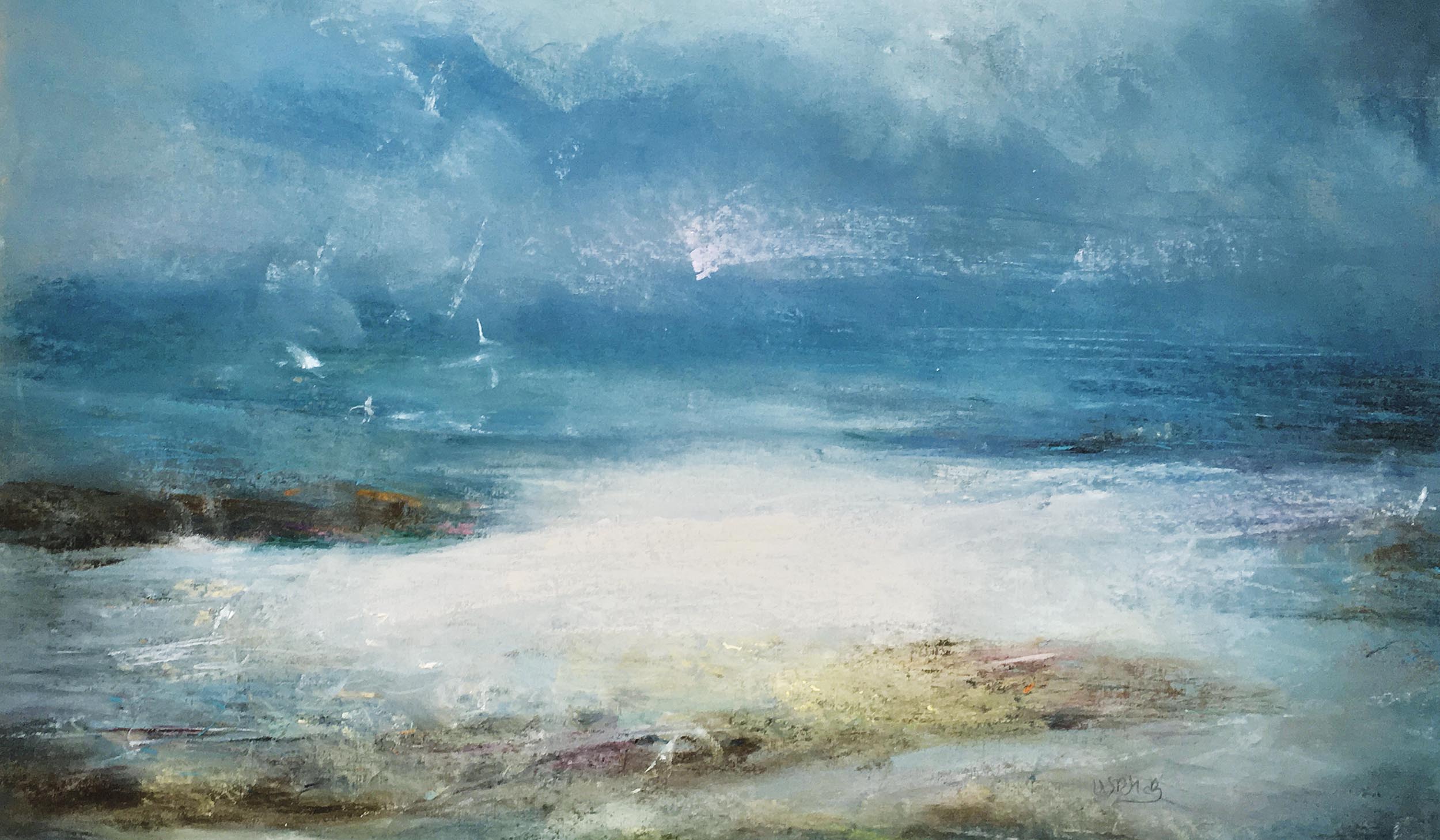 Fishmarks.   Paintings by Wendy McBride. Pastel.
