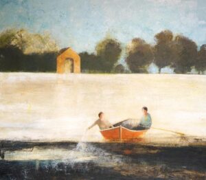 The Boathouse.   Paintings by David Brayne. Acrylic & pigment on paper.