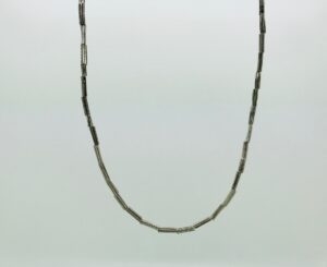 Silver Tube Necklace 17.5" (34).   Jewellery by Holly Belsher. Silver.